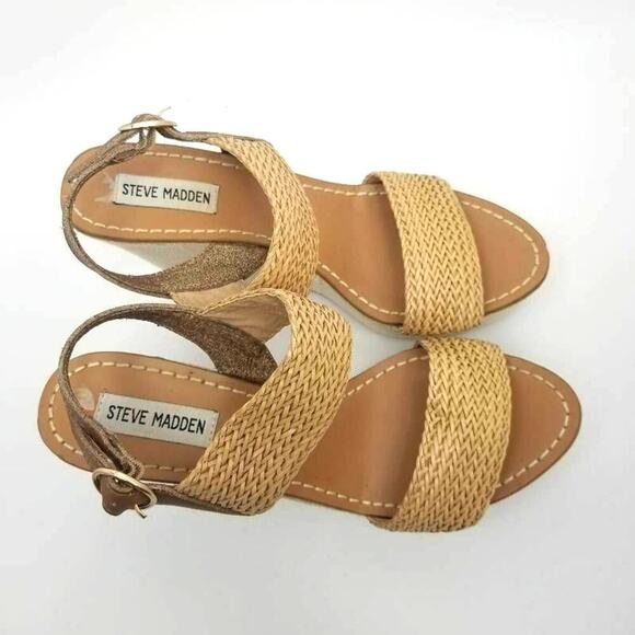 Steve Madden Engel Womens Woven Slingback Platform Wedge Heel Sandal Size 9.5 M - Picture 3 of 12